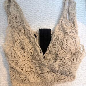 Bebe Elegant Lace Bralette - Cream